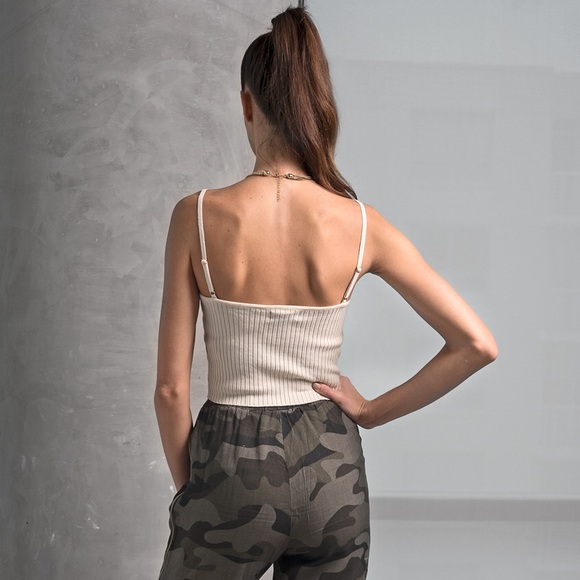 Nude Ribbed Knit Top - Picture 4 of 4